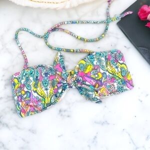 Victoria's Secret NWOT Paisley Floral Print Bikini Swim Top Size Small